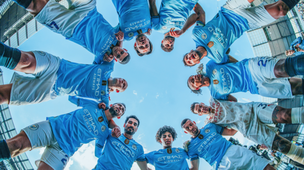 맨체스터 시티 선수단(사진=맨시티 홈페이지)