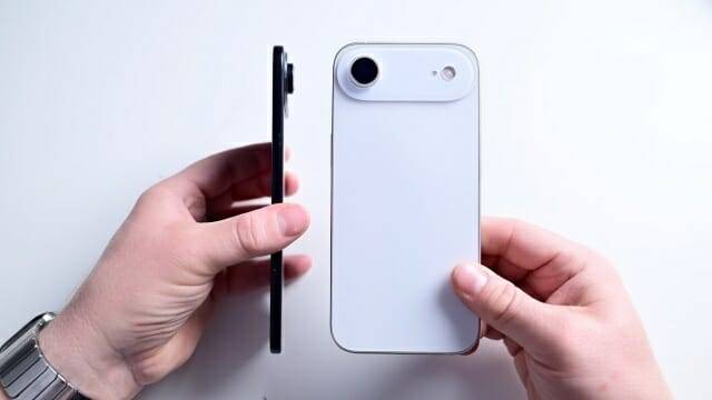 초박형 스마트폰 '아이폰17 에어' 모형 (사진=애플인사이더)