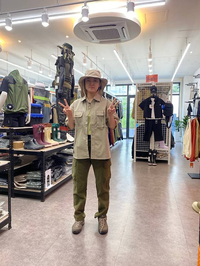 '아마존 익스프레스' 직원 같은 차림의 작업복. /류호정 제공