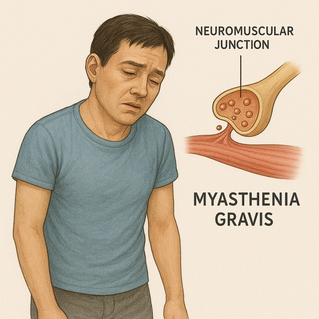 ChatGPT가 그린 중증근무력증 이미지.