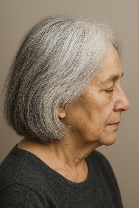 중국에서 흰머리를 검은 머리로 되돌린다는 주사 시술이 등장한 가운데 한 배우가 실제 효과를 봤다고 주장해 관심을 끌고 있다. 사진=챗GPT