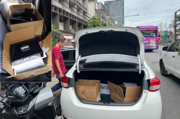 김 씨가 운전하던 차량에서 가짜 기지국 장비가 발견됐다. [사진=파오솟]