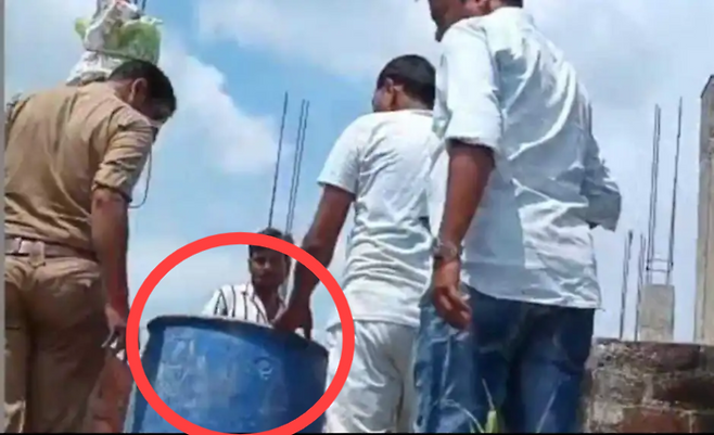 숨진 아기가 발견된 드럼통. [사진 = 더선]