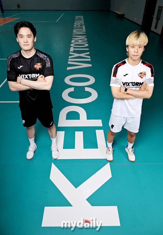 한국전력 정민수와 김정호./송일섭 기자