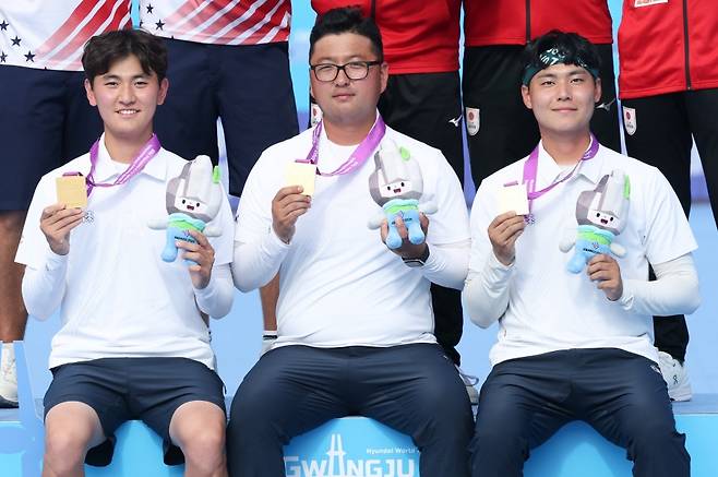 ▲ 한국 양궁, 세계선수권 남자 단체 3연패 ⓒ연합뉴스