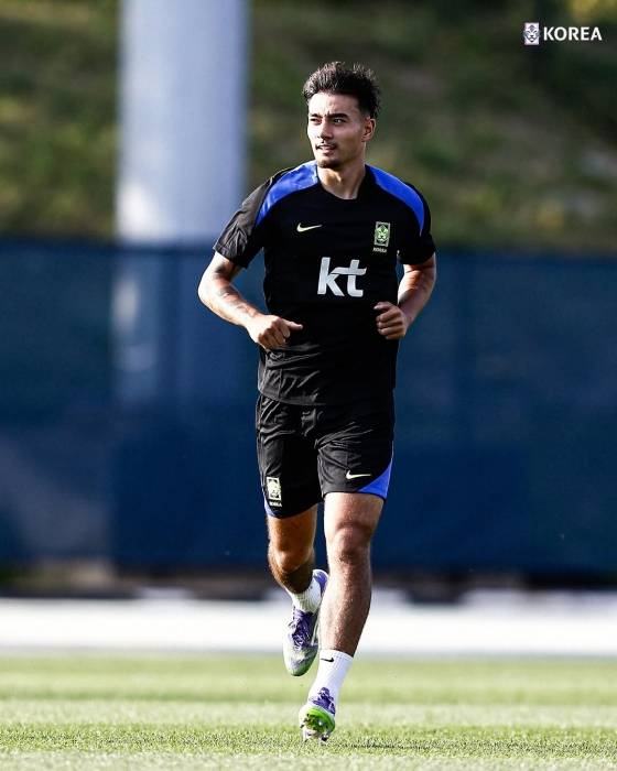 대한민국 축구 대표팀 미드필더 옌스 카스트로프. /사진=대한축구협회 사회관계망서비스(SNS) 갈무리