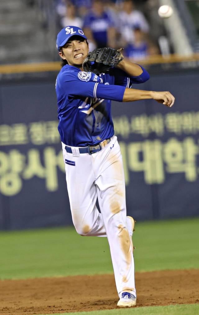 삼성 라이온즈의 주전 유격수 이재현. 삼성 제공