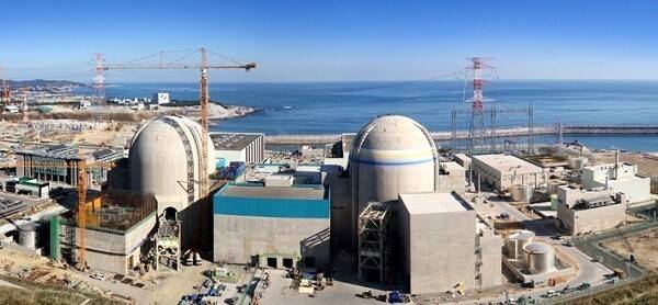 경북 울진에 있는 신한울 원자력발전소 건설 현장 전경. 한국수력원자력 제공