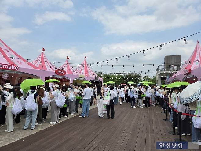 지난 5월 서울 노들섬에서 진행된 올리브영 페스타 현장. /사진=박수림 기자