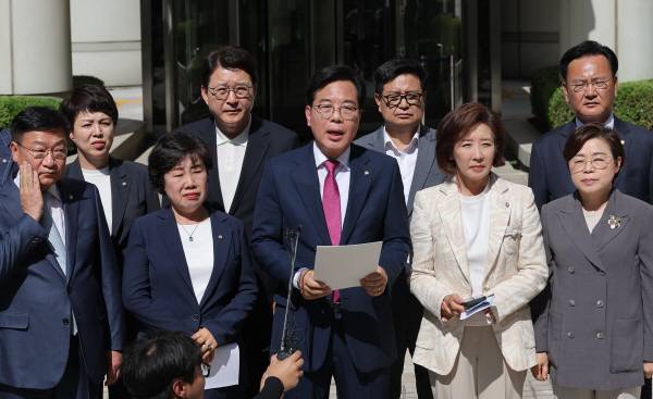 ▲송언석 국민의힘 원내대표가 발언하는 모습. ⓒ연합뉴스