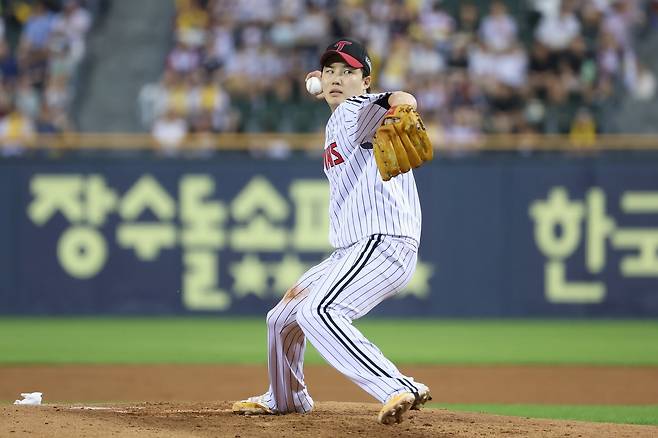 LG 임찬규는 투수조장이다. 그는 구단 진기록 달성에 힘을 보태준 동료 모두에게 감사 인사를 전했다. 사진제공｜LG 트윈스