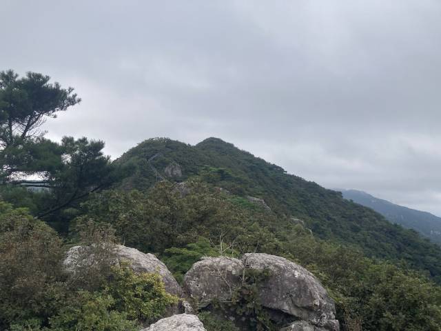 철계단과 장군봉이 눈앞에 보인다.