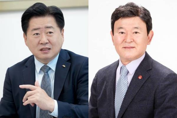 오영훈 제주지사와 김광수 교육감