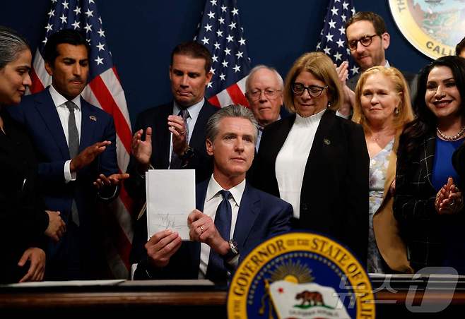 개빈 크리스토퍼 뉴섬 미국 캘리포니아주 주지사ⓒ AFP=뉴스1