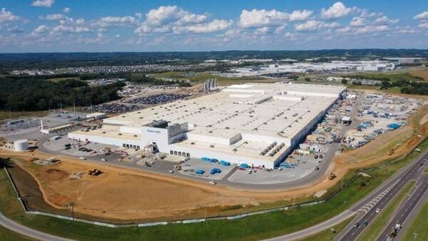 미국 테네시주 LG에너지솔루션과 GM 합작법인 얼티엄셀즈 2공장. LG에너지솔루션 제공.