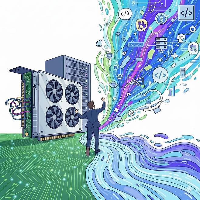 투자 시장이 인공지능 소프트웨어에 집중하고 있다 / 출처=제미나이 생성 이미지