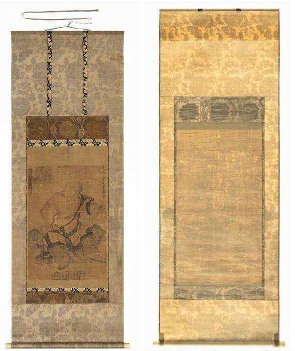 고려 오백나한도(왼쪽: 앞면, 오른쪽: 뒷면). 국가유산청