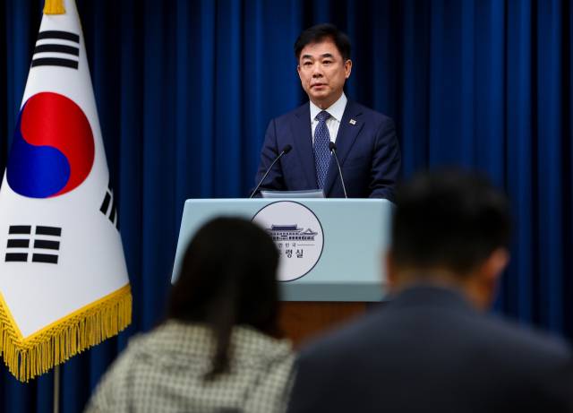 ▲김병욱 대통령실 정무비서관이 지난 5일 서울 용산 대통령실 청사에서브리핑을 하고 있다. ⓒ연합뉴스