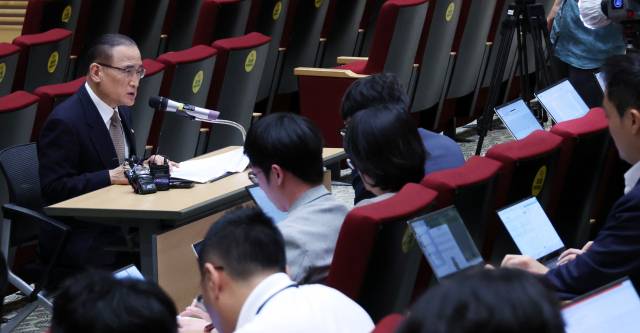 ▲위성락 국가안보실장이 12일 용산 대통령실에서 외교 현안 관련 기자간담회를 하고 있다. ⓒ연합뉴스