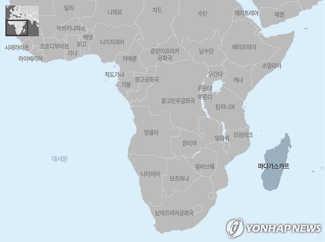 아프리카 마다가스카르 지도 [제작 양진규]