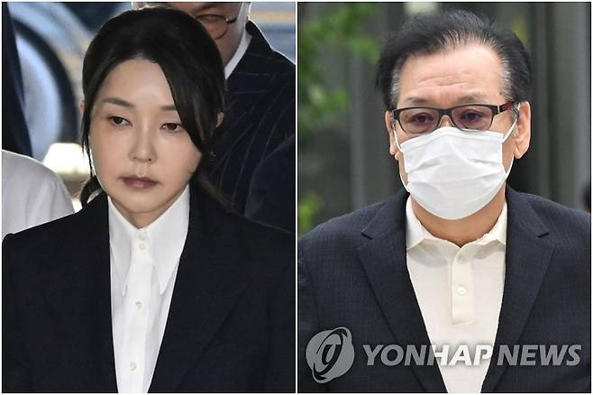 김건희 여사(왼쪽)와 '건진법사' 전성배 씨 [사진공동취재단 제공] 2025.8.12 [공동취재] 2025.8.18