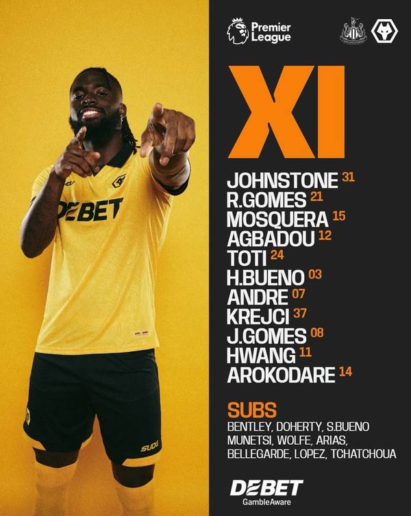 울버햄턴원더러스 라인업. 울버햄턴원더러스 인스타그램 캡처