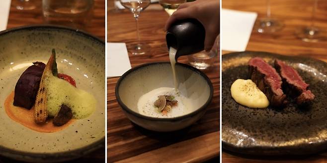 ‘아이언 베이’의 메뉴. 로컬 재료를 사용해 신선하다/사진=김지은 여행+ 기자