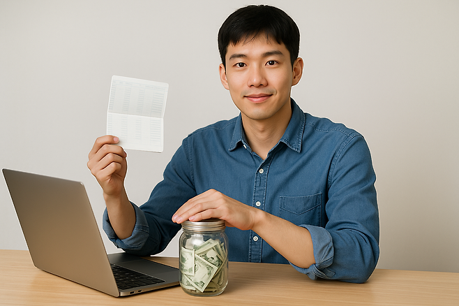 청년이 3년간 1800만원을 모으면 이자를 제외하고 정부가 최대 216만원을 지원하는 상품이 내년 출시된다. [챗GPT를 사용해 제작]