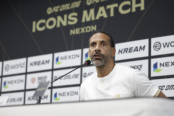 리오 퍼디난드가 13일, 2025 아이콘 매치 기자회견에 참석했다. FA포토