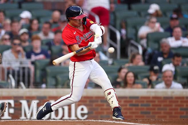 애틀랜타 브레이브스 내야수 김하성이 미국 조지아주 애틀랜타의 트루이스트파크에서 열린 2025 미국 메이저리그(MLB) 휴스턴 애스트로스와의 홈경기에 6번타자 겸 유격수로 선발 출전해 3타수 무안타 1볼넷을 기록했다. Imagn Images 연합뉴스