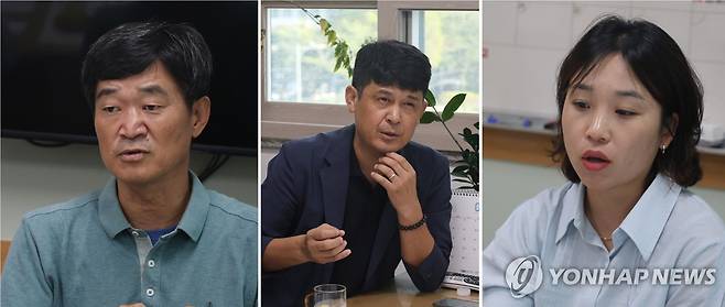 서종철 전 대구가톨릭대 교수, 양수남 제주자연의벗 사무처장, 강윤희 제주환경운동연합 생활환경국장(왼쪽부터) [촬영 고성식]