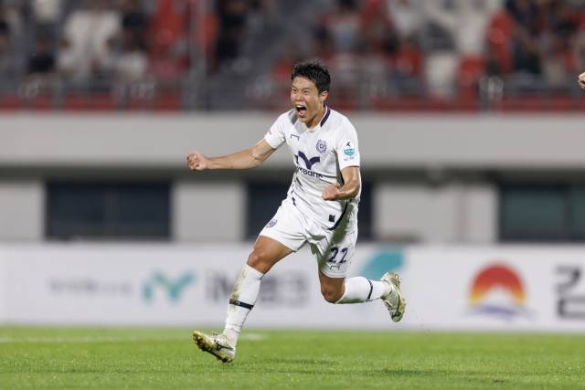 대구FC 장성원이 선제골을 터뜨린 뒤 환호하고 있다. 한국프로축구연맹 제공