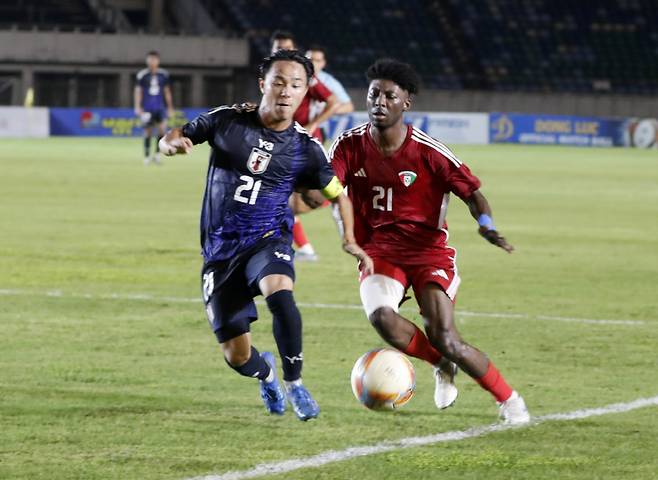 일본 U-20 대표팀에 극적으로 합류한 고스기 게이타(왼쪽). EPA연합뉴스