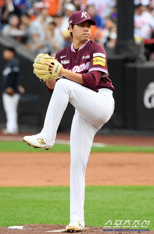 13일 대전 한화생명볼파크에서 열린 한화 이글스와 키움 히어로즈의 경기. 키움 하영민이 역투하고 있다. 대전=박재만 기자 pjm@sportschosun.com/2025.09.13/