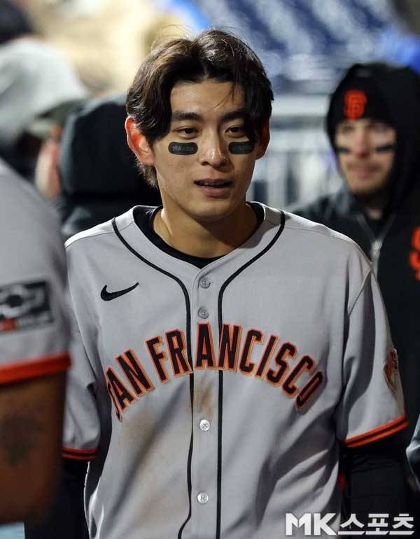 14일 다저스전에 결장한 이정후. 사진=고홍석 통신원