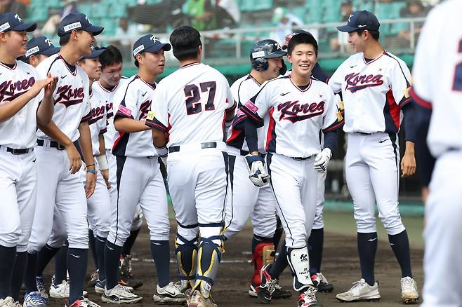 U-18대표팀은 14일 일본 오키나와현 나하 셀룰러 스타디움서 열린 대회 3·4위전(7이닝제) 대만과 맞대결서 2-3으로 패하며 대회를 4위로 마무리했다. 사진출처｜WBSC