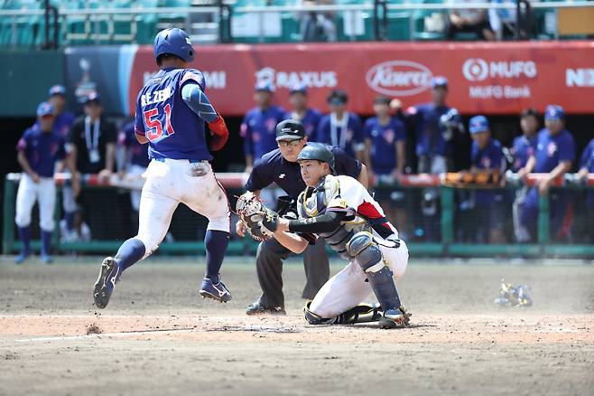 U-18대표팀은 14일 일본 오키나와현 나하 셀룰러 스타디움서 열린 대회 3·4위전(7이닝제) 대만과 맞대결서 2-3으로 패하며 대회를 4위로 마무리했다. 사진출처｜WBSC