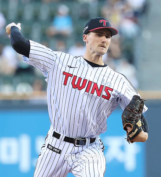 ▲ 6이닝 무실점 호투로 시즌 5번째 승리를 거둔 톨허스트 ⓒ곽혜미 기자