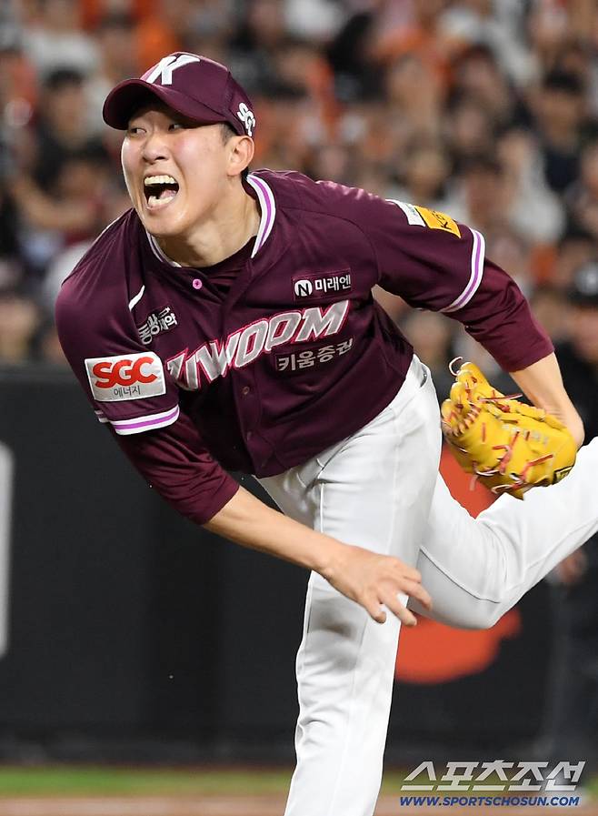 14일 대전 한화생명볼파크에서 열린 한화 이글스와 키움 히어로즈의 경기. 키움 오석주가 역투하고 있다. 대전=박재만 기자 pjm@sportschosun.com/2025.09.14/