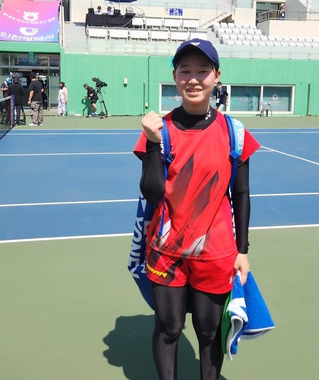 일본 여자대표팀 17세 에이스 템마 레나. 지난 6월 인천 코리아컵 때다.사진/김경무 기자