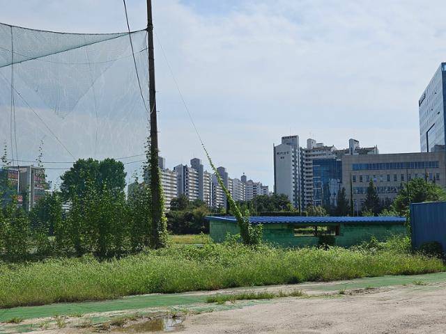 15일 서울 도봉구 성균관대야구장 부지 모습. 신지후 기자