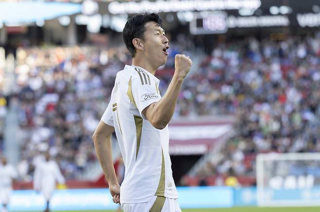 Sep 13, 2025; Santa Clara, California, USA;  Los Angeles FC forward Heung-Min Son (7) reacts after scoring a goal during the first half against the San Jose Earthquakes at Levi‘s Stadium. Mandatory Credit: Stan Szeto-Imagn Images



<Copyright (c) Yonhap News Agency prohibits its content from being redistributed or reprinted without consent, and forbids the content from being learned and used by artificial intelligence systems.>