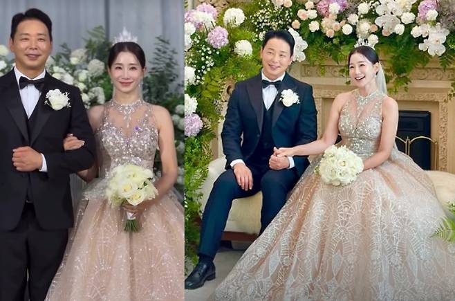 '서프라이즈 걔'로 유명한 재연 배우 김하영이 자신의 실제 결혼식 현장을 공유했다. 김하영은 지난 13일 티지어스 출신 보컬 트레이너 박상준과 웨딩마치를 울렸다. /사진=김하영 인스타그램 스토리 갈무리