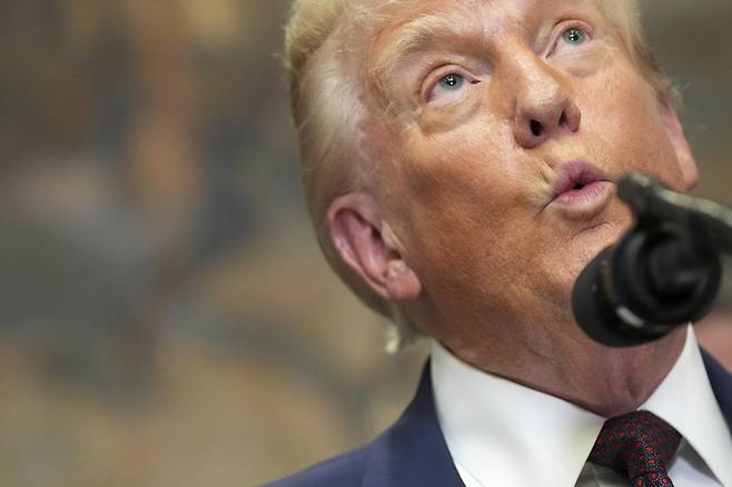 도널드 트럼프 미국 대통령의  모습[AP]