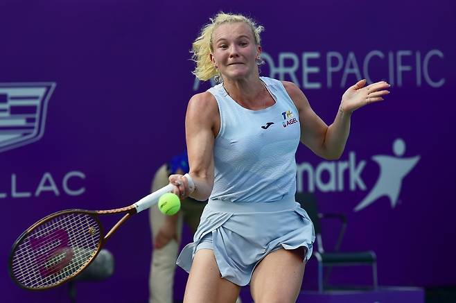 시니아코바의 1회전 경기 모습.  [코리아오픈 대회 조직위원회 제공. 재판매 및 DB 금지]