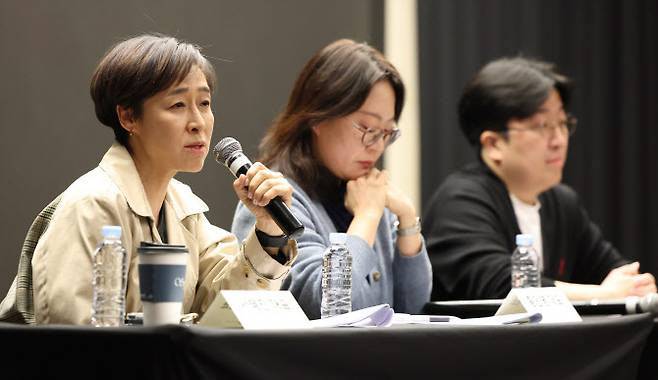 왼쪽부터 서혜진 대표, 황인영 대표, 용석인 PD(사진=뉴스1)