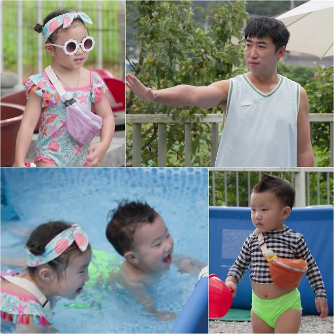 슈퍼맨이 돌아왔다, 장동민 수영장 (사진: KBS '슈돌')