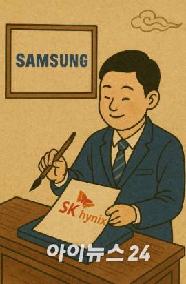 SK하이닉스에 지원하는 삼성전자 직원을 그린 그림. [사진=챗GPT]