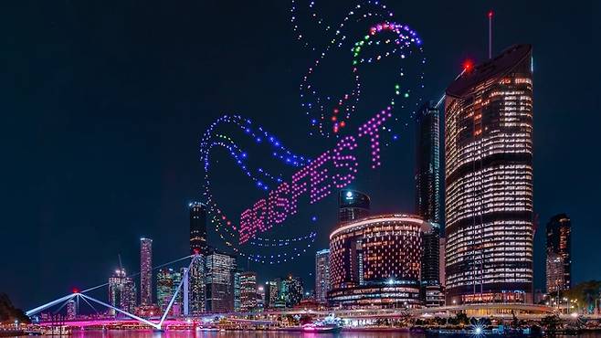 브리즈번 페스티벌 드론쇼.  /사진= 퀸즐랜드주 관광청