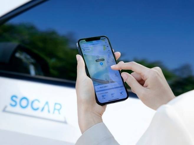 쏘카 서비스를 이용하는 모습. [쏘카 홈페이지 캡처]